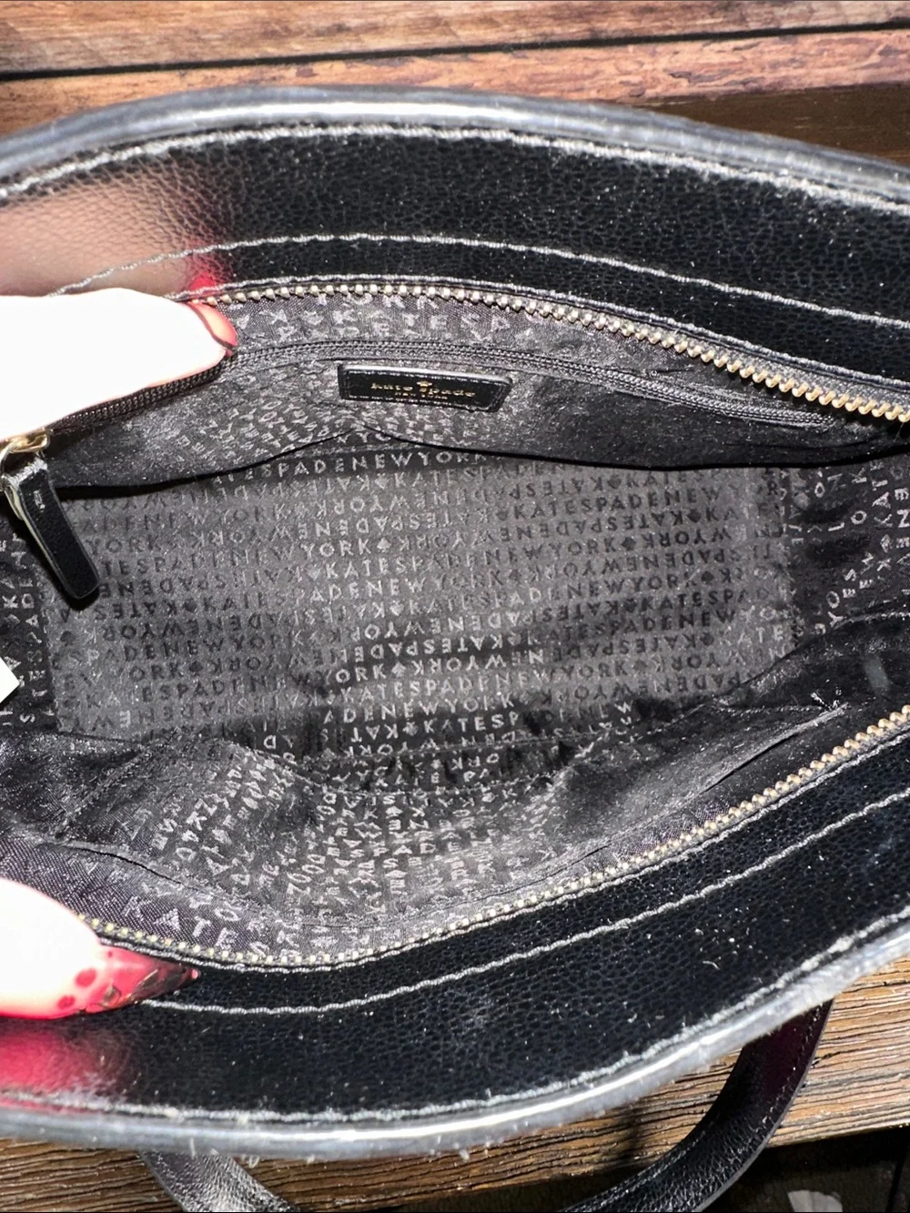kate spade Black Leather Crossbody Satchel